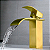 TORNEIRA BANHEIRO LAVABO COM MISTURADOR MONOCOMANDO CASCATA BICA BAIXA DOURADA ESCOVADA - Imagem 9