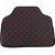 Tapete Automotivo Universal Courvin Diamante  Preto / Vermelho - Imagem 4