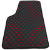 Tapete Automotivo Universal Courvin Diamante  Preto / Vermelho - Imagem 3