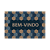 Capacho de Porta Vinílilco 60x40cm Bem Vindo Azul - Imagem 1
