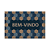 Capacho de Porta Vinílilco 60x40cm Bem Vindo Azul - Imagem 3