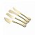 Kit 4 Facas Queijo Inox Dourado Positano Lyor - Imagem 1