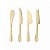 Kit 4 Facas Queijo Inox Dourado Positano Lyor - Imagem 2