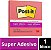 Bloco de Notas Super Adesivas Post-it® Rosa Poppy 76 mm x 76 mm - 90 folhas - Imagem 2