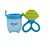 Kit Colher Dosadora 90 ml e Porta Frutinha Azul - Zoop Baby - Imagem 2