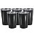 Kit 5 Copos Cuia Térmico de Alumínio 300ml Preto Liso Nosso Tereré - Imagem 1