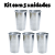 Kit 5 Copos de Tereré Alumínio Cromado Polido 350ml Nosso Tereré - Imagem 1