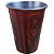 Copo de Tereré Alumínio Pintura Madeira Marrom Claro 350ml Nosso Tereré - Imagem 1