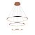 Pendente Birdie 3 Aros 80/60/40 cm Led 39w Rosé Gold KW002E - Imagem 1