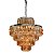 Lustre Dijon Cristal Ambar / Metal  Cromado 54cm AQ009MA - Imagem 1