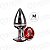 Plug Anal Tamanho M Intermediário Inox Pedra Joia Excita Estimula Dilata - Sexy Import - Imagem 1