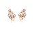 BRINCO EAR CUFF COM PEROLAS EM QUATRO TONS BANHADO A OURO ROSÊ - Imagem 1