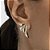BRINCO ORIGAMI DOURADO CRAVEJADO COM ZIRCONIAS - Imagem 2