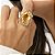 ANEL CRISTAL OVAL AMARELO E GOTAS MULTICOLORIDAS - Imagem 2
