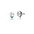 BRINCO COM CRISTAL QUADRADO INCOLOR BANHADO A FURTA COR SM - Imagem 1