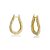 BRINCO ARGOLA MARTELADO OVAL DOURADO SM - Imagem 1