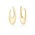 BRINCO OVAL VAZADO OURO SM - Imagem 1