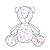 Urso Personalizável Confetti uva - Imagem 1