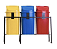 Conjunto de 3 Lixeiras Plásticas Coleta Seletiva 60L - Imagem 2