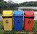 Conjunto de 3 Lixeiras Plásticas Coleta Seletiva 60L - Imagem 3