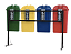 Conjunto de 4 Lixeiras Papeleiras Coleta Seletiva 50L - Imagem 2