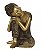 Escultura Buda Resina Dourado 16,5x12cm - Imagem 1