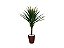 Planta Árvore Artificial Yucca Verde 95cm Kit + Vaso E. Marrom 32cm - Imagem 1