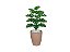 Planta Árvore Artificial Costela-de-Adão Real Toque Verde 60cm Kit + Vaso E. Bege 32cm - Imagem 1
