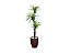 Planta Artificial Árvore Yucca 1,50m 3 Folhas Kit + Vaso S. marrom 30cm - Imagem 1