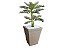 Planta Artificial Árvore Palmeira Areca 1,1m kit + Vaso Trapezio D. Grafiato Bege 40cm - Imagem 1