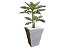 Planta Artificial Árvore Palmeira Areca 1,1m kit + Vaso Trapezio D. Grafiato Cinza 40cm - Imagem 1