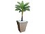Planta Artificial Árvore Palmeira Real Toque 1,2m kit + Vaso Trapezio D. Grafiato Bege 40cm - Imagem 1