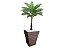 Planta Artificial Árvore Palmeira Real Toque 1,2m kit + Vaso Trapezio D. Grafiato Marrom 40cm - Imagem 1