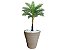 Planta Artificial Árvore Palmeira Real Toque 1,2m kit + Vaso Redondo D. Grafiato Bege 40cm - Imagem 1