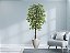 Planta Artificial Ficus Verde 2,10m kit +  Vaso Redondo Bege 40cm - Imagem 2