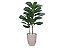 Planta Árvore Artificial Ficus Lyrata Real Toque Verde 1m Kit + Vaso S. Bege 30 cm - Imagem 1