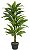 Planta Árvore Artificial Dracena Real Toque C/Pote X49 Verde 1,1m - Imagem 1