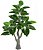 Planta Árvore Artificial Alocásia Real Toque X42 Verde 1,20m - Imagem 1