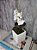 Arranjo De Mini Orquídea Branca Vaso Branco Quadrado - Imagem 3