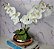 Arranjo Com 2 Orquídeas Branca Vaso Cobre 22cm - Imagem 1