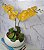 Arranjo Com 2 Orquídeas Amarela Vaso Ceramica 22cm - Imagem 2