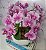 Arranjo Com 4 Orquídeas Violeta Vaso Ceramica 28cm - Imagem 2