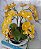 Arranjo Com 4 Orquídeas Amarelo Vaso Prata 28cm - Imagem 2