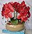 Arranjo Com 4 Orquídeas Vermelha Vaso Fendi 28cm - Imagem 2