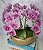 Arranjo Com 4 Orquídeas Violeta Vaso Fendi 28cm - Imagem 3