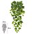 Planta Artificial Folhagem Jiboia Pendurar Real Toque X153 Verde Creme 1M - Imagem 1