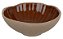 Centro De Mesa Ceramica 13,9x4,7cm Organic Redondo Marrom - Imagem 1