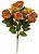 Buquê Flor Artificial Rosa Cabbage X10 Laranja Outono 46cm - Imagem 1