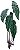 Árvore Artificial Begonia Real Toque C/Raiz X4 Verde 68cm - Imagem 1