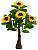 Planta Árvore Artificial Girrasol Real Toque X55 Amarelo 90cm - Imagem 1